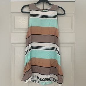Striped mini shift dress